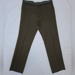 Haider Ackermann Olive Wool Lined Trousers 48